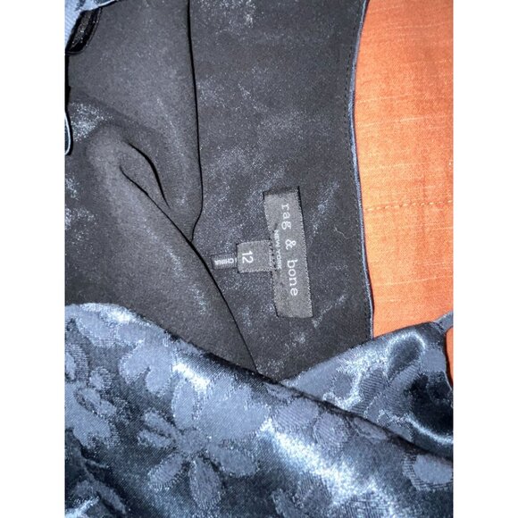 NWT RAG & BONE Astrid Floral Midi Slip Dress Navy Sz 12 - Picture 8 of 12